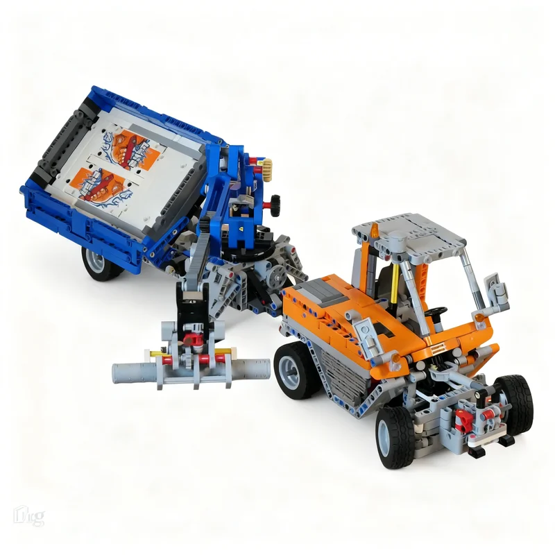 620pcs MOC Technical Trailer Crane Model Building Blocks Christmas Gift Architecture Toy Collection Brick Creative Education