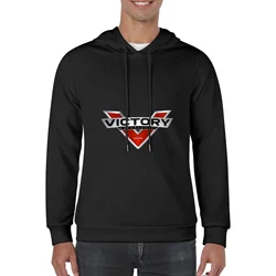 Moletom gráfico de motocicleta Victory masculino, roupas da moda coreana, moletom, novos produtos, outono