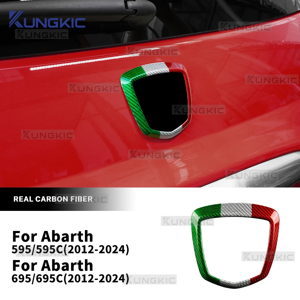

Real Hard Carbon Fiber For Abarth 595 695 2012 2013 2014 2015 2016 2017 2018 2019 2020-2024 Front Rear Badge Whiskers Logo Frame