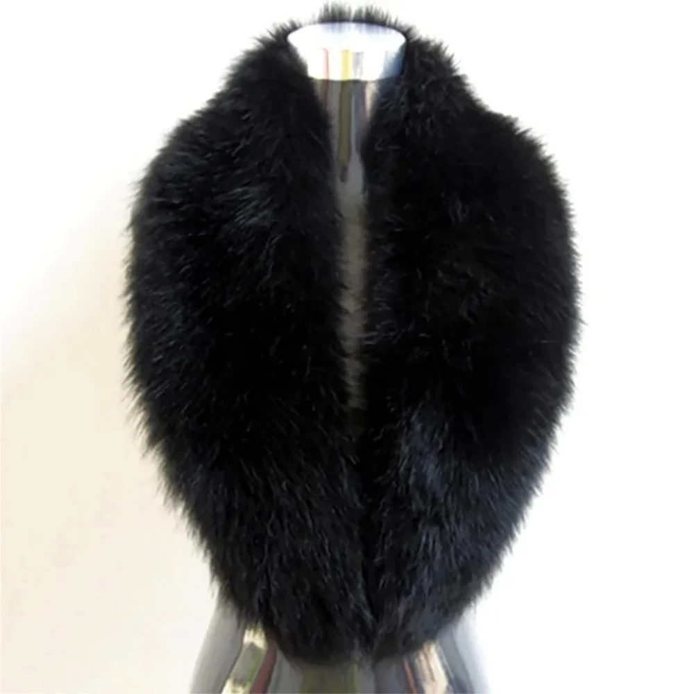 

Faux Fox Fur Collar Fashion Fur Trim For Hood Winter Warm Furry Strips Fake Fur Collar Scarf For Down Coat Decor Shawl Scarves