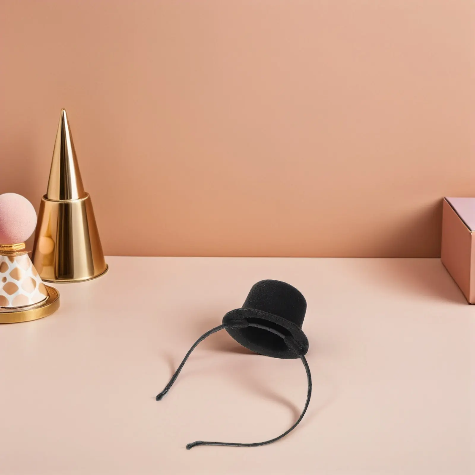

2Pcs Party Hat Headband Mini Top Hat Victorian Style Halloween Costume Birthday Cosplay Wedding Accessory Women's Fascinator