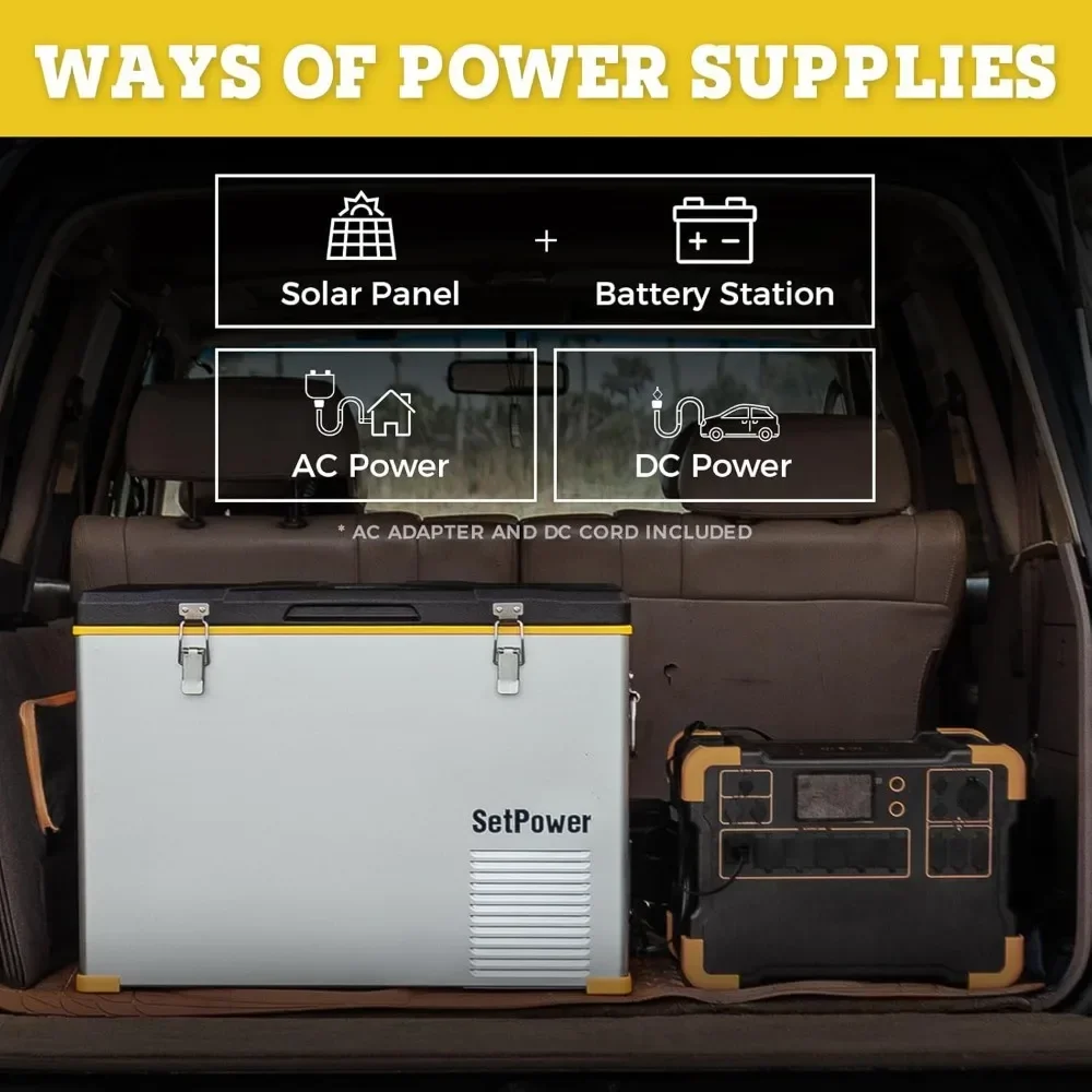 

ez Single Zone Portable Refrigerator, Fridge Freezer for Home and Car Use, Ideal for Traveling, Camping, Road Trip (48 Quart)