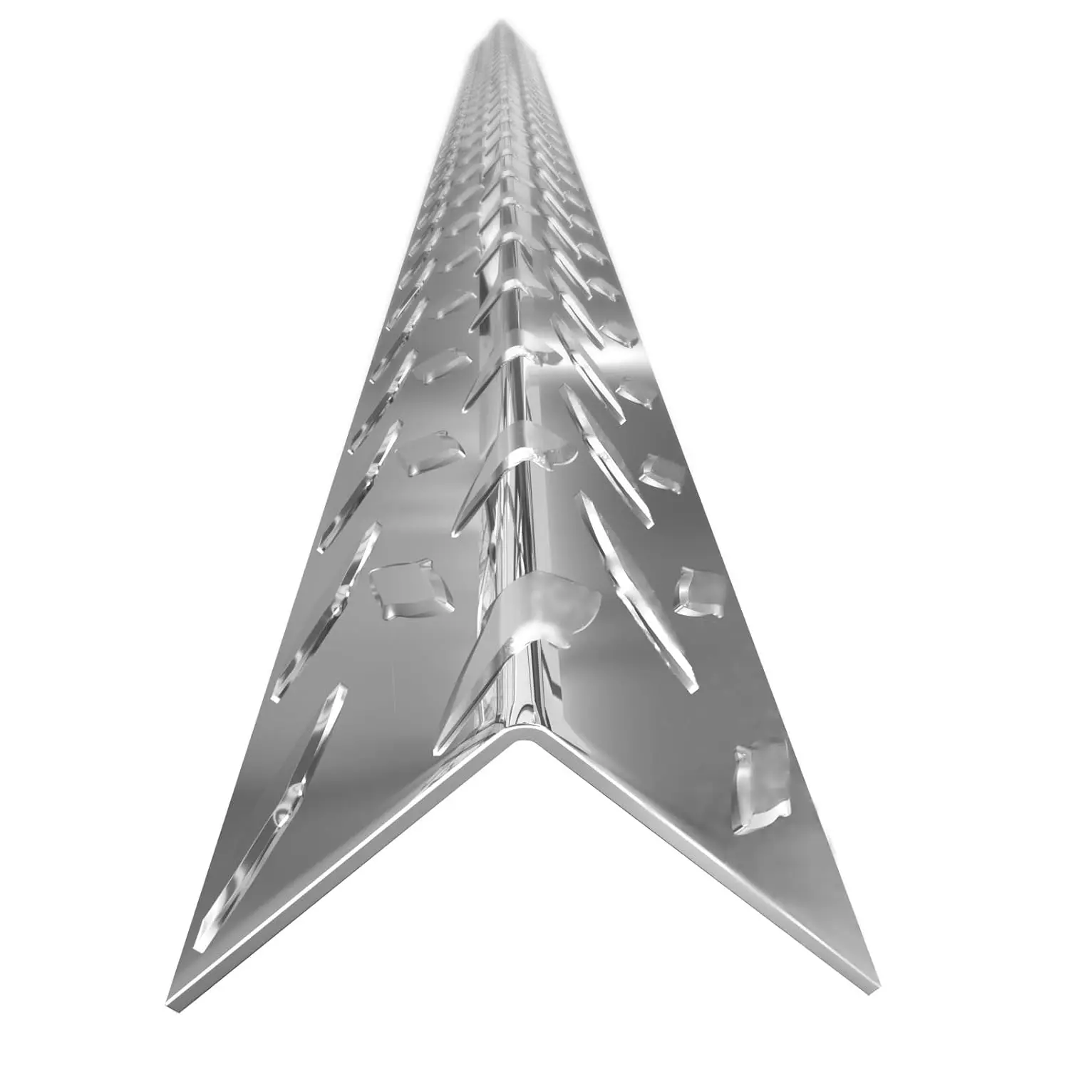 

6-Pack Aluminum Diamond Plate Corner Trim, 2x2x48 in., 17GA Commercial Grade Edge Protector for Wall and Vehicle