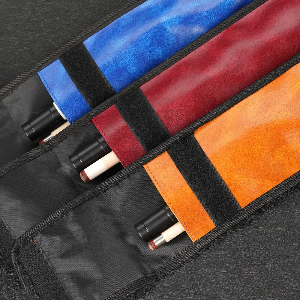 

KONLLEN Billiard Cue Case with 2 holes 1x1 Pu Leather Cue Case Soft 1 Butt 1 Shaft for 1/2 Carom Pool Cue Billiards Accessories