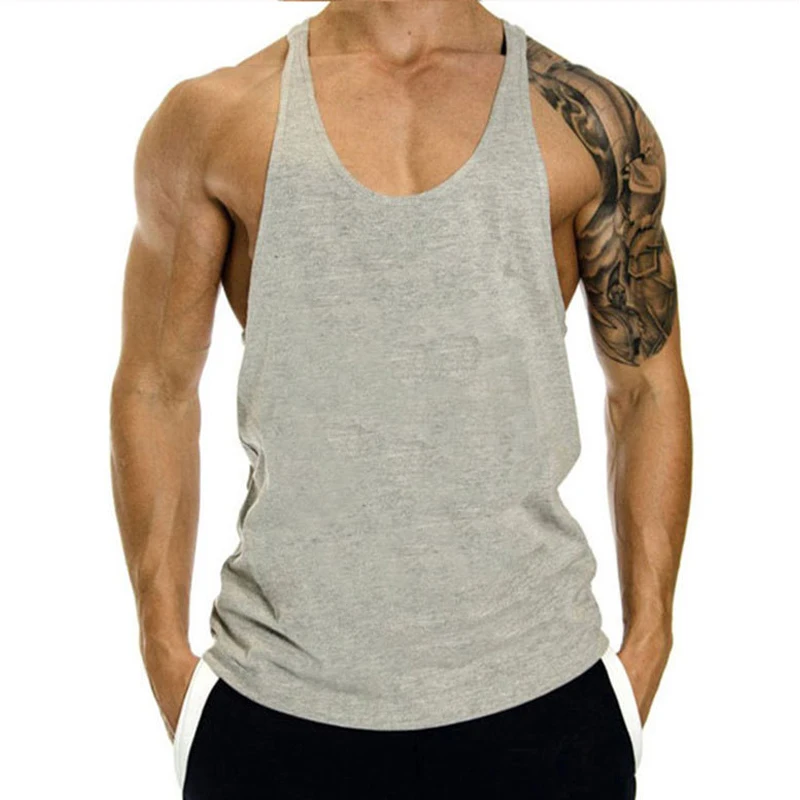 2023 New Mens Cotton Tank Tops Captain Shirt Gym Fitness Vest Sleeveless Male Casual Bodybuilding Sports Man Workout Clothes