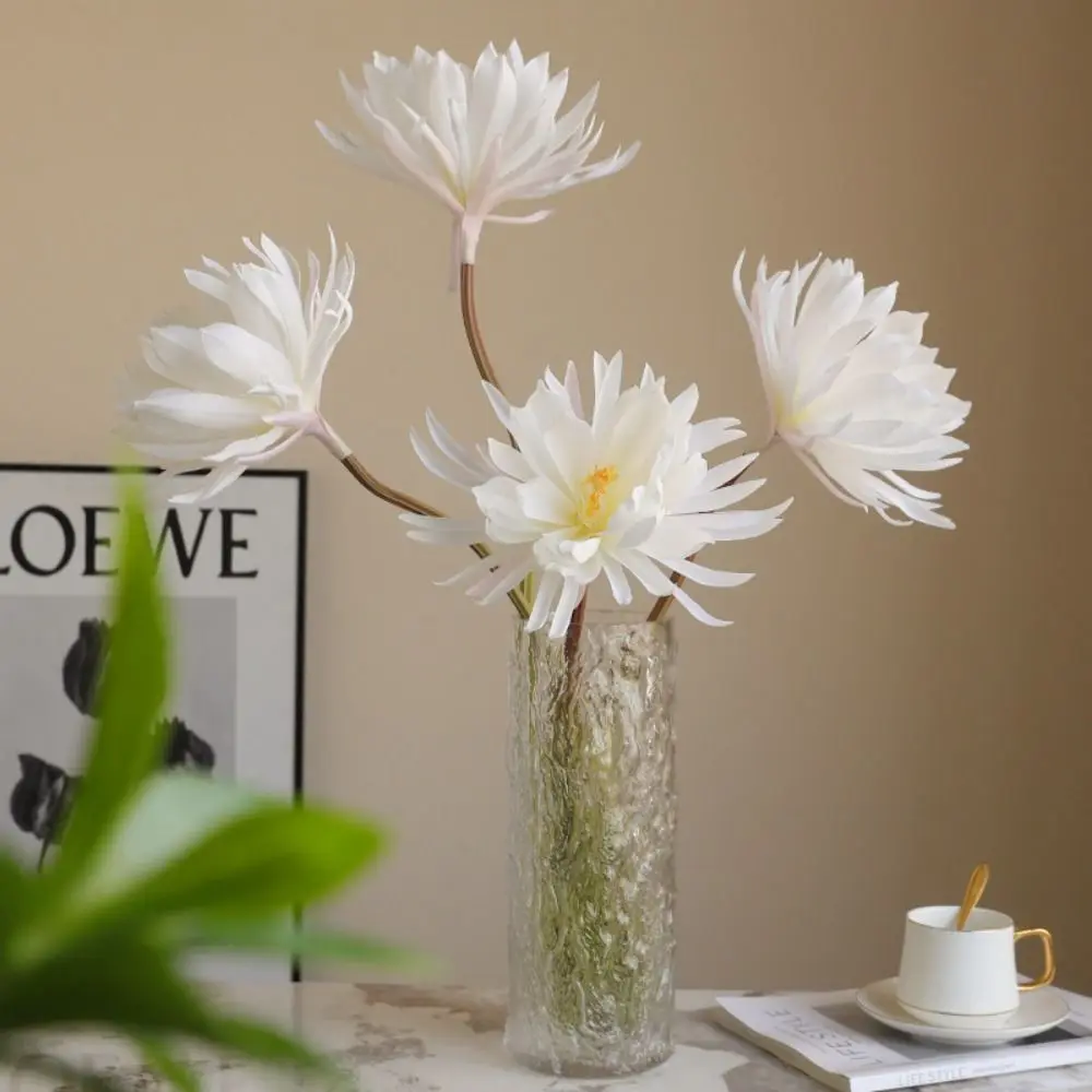 Ramo de Epiphyllum Artificial de 75 cm, Ramas de Epiphyllum de Simulación Realista al Tacto, Flor Artificial Elegante Hecha a Mano