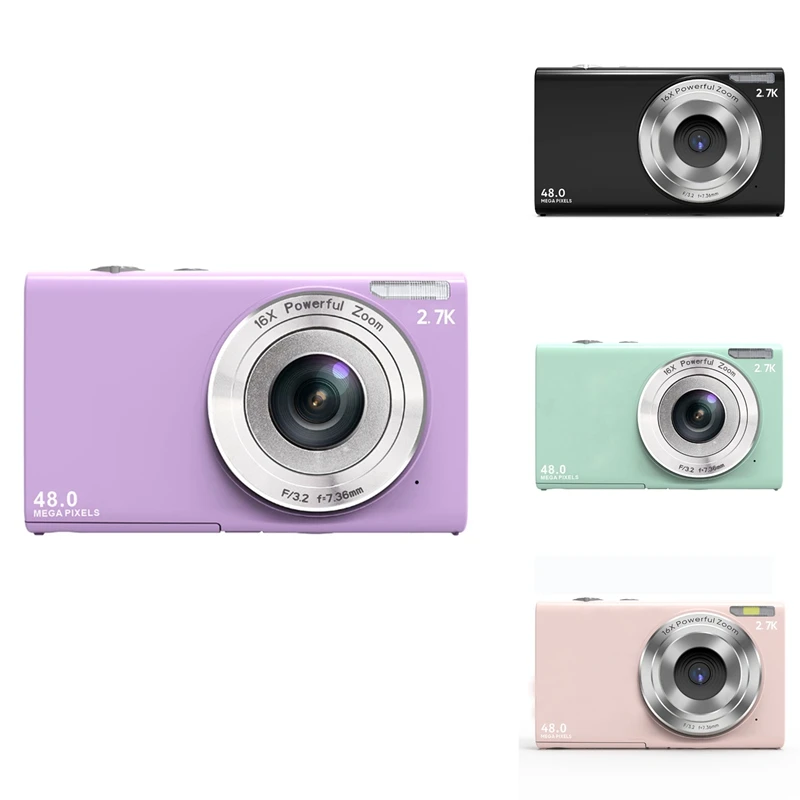 48 Megapixel HD Digital Camera 2.88-Inch Vlogging With16X Digital Zoom Portable Card Machine As A Gift For Students And Children