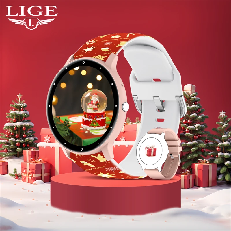 LIGE New Year Gift Christmas Gift Smartwatch Waterproof Watch Bluetooth Call Sport Fitness Smart Watch Men Women Sports Fitness