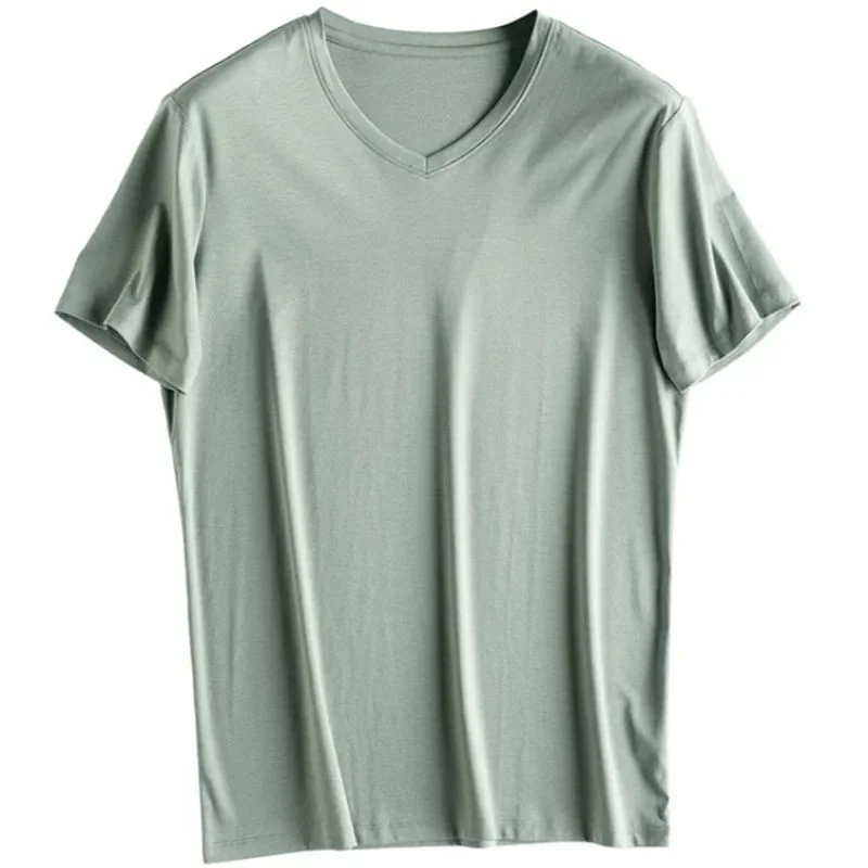 Luxury Basic Plain White irt Men's Summer Top Special Wide Fit f High Collar Youth Faion Workwear No Brand Registered