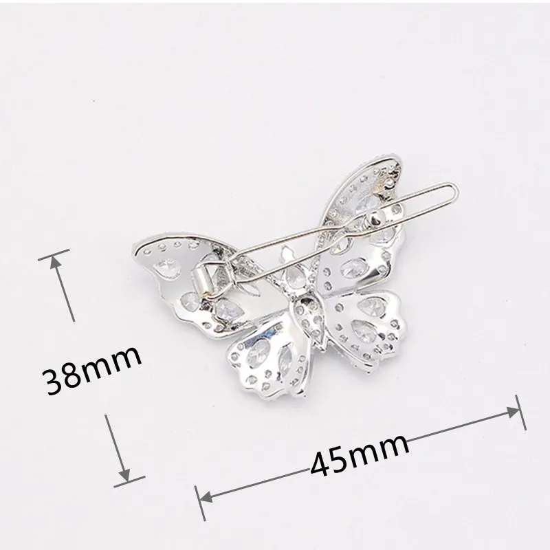 SENYU Bright Zirconia Butterfly Hairpins Shining Shiny Beauty Girls Party Hairclip Fashion Women Hairband Wedding Bridal Jewelry