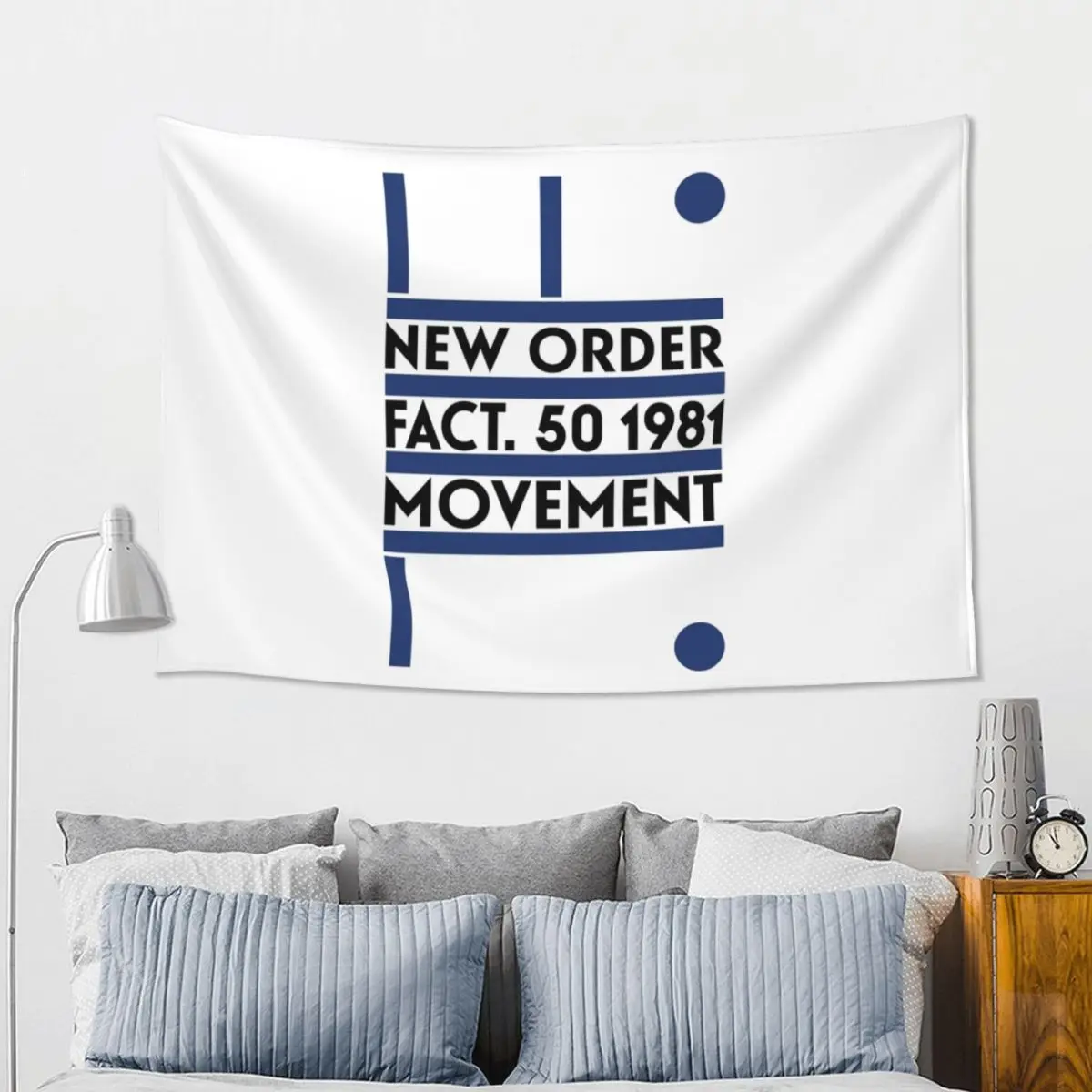 New Order Movement Tapestry Funny Wall Hanging Aesthetic Home Decoration Tapestries for Living Room Bedroom Dorm Room