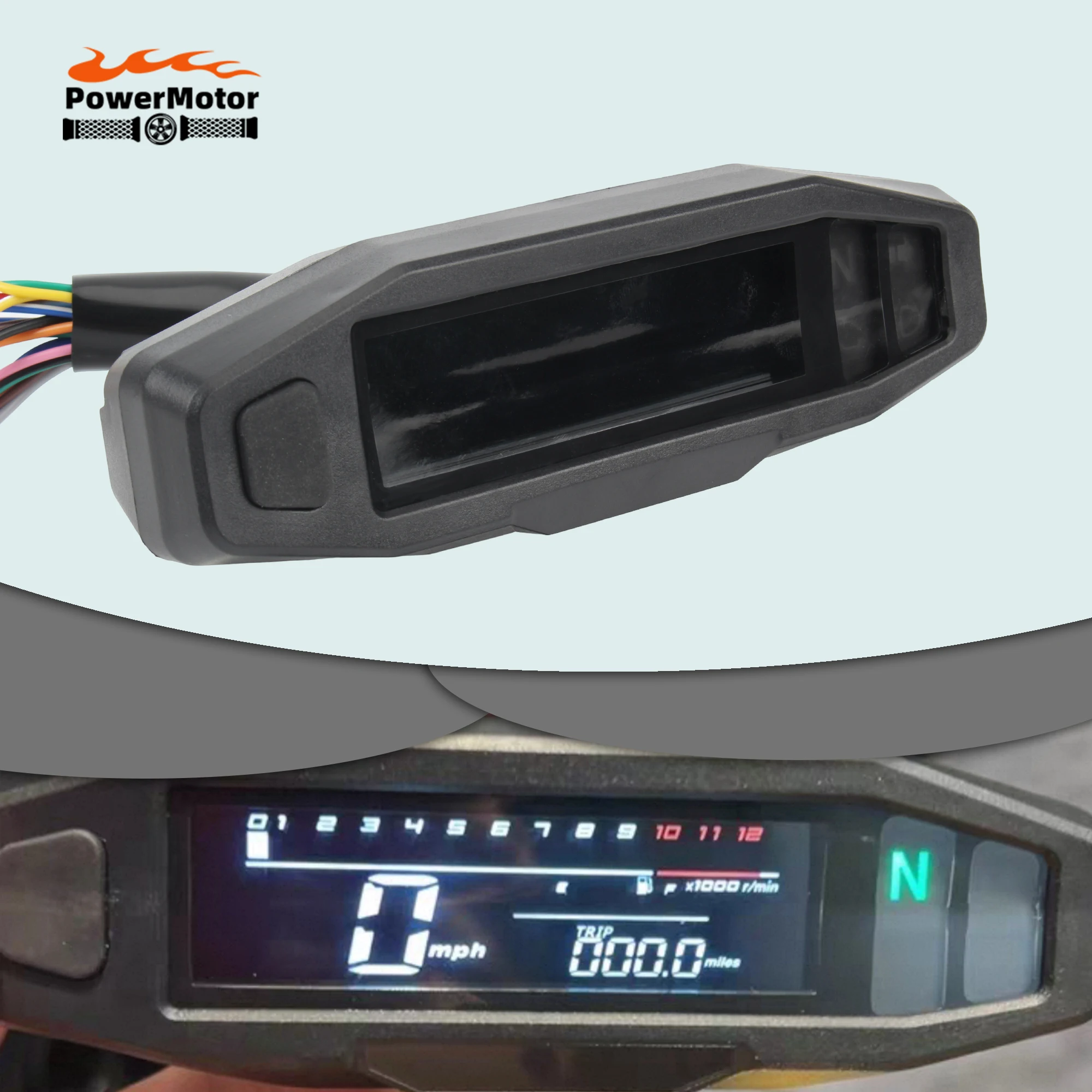 

Motorbike Speedometer LCD Display Sensor For KTM Honda Yamaha Suzuki LED Tachometer Motorcycle Universal Digital Instrument