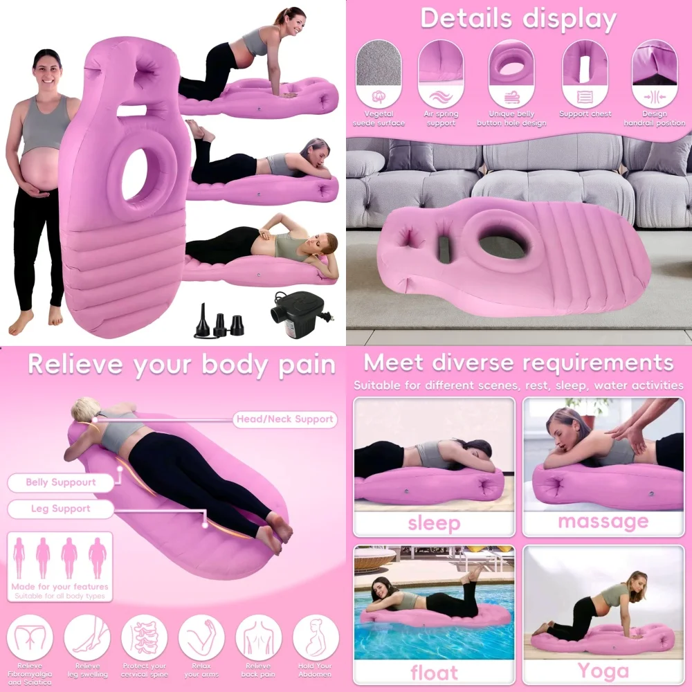 

MattressesInflatable Maternity Pillow with Electric Pump for Pregnant Women Comfort Support