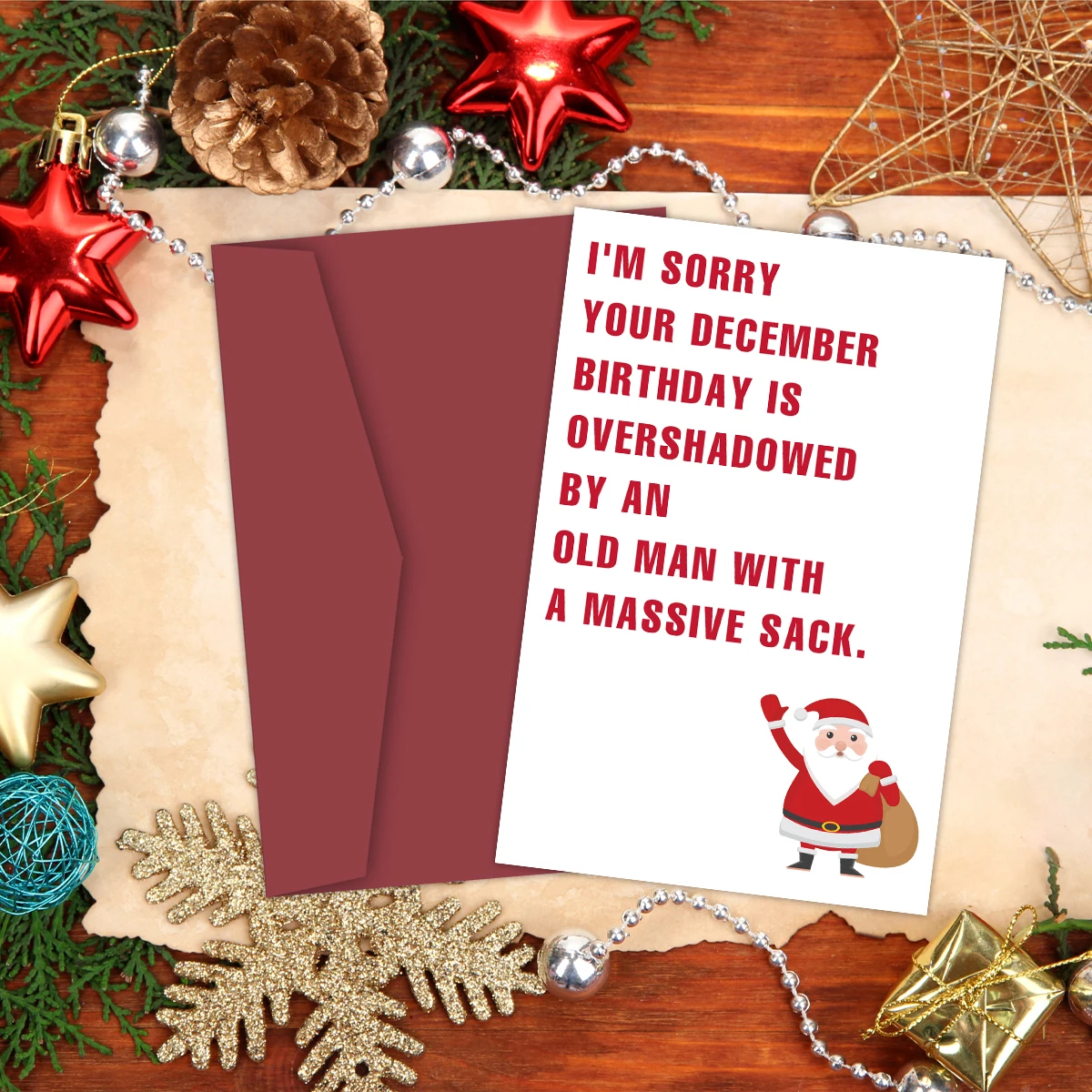 Lustige Dezember geburtstags karte für Frauen Männer, glückliche Weihnachts feiertags geburtstags karte für Freunde, lustige Weihnachts geburtstags geschenk karten – Detail 6