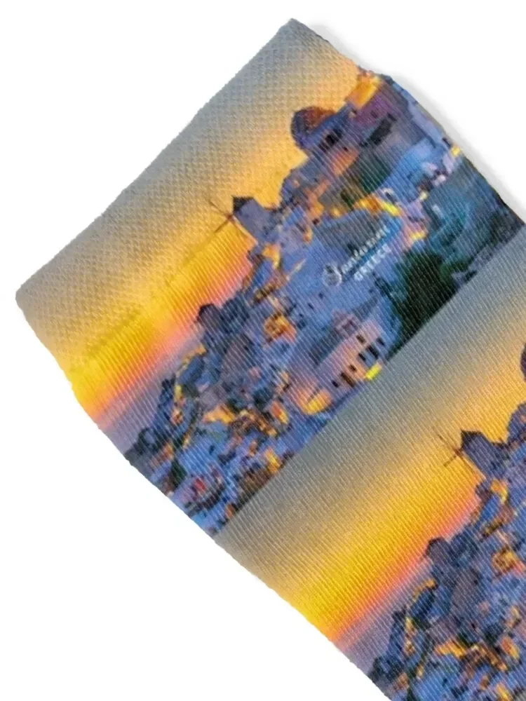 Santorini, Greece - Spectacular Sunset at Oia Socks cute luxury colored Socks For Girls Men's