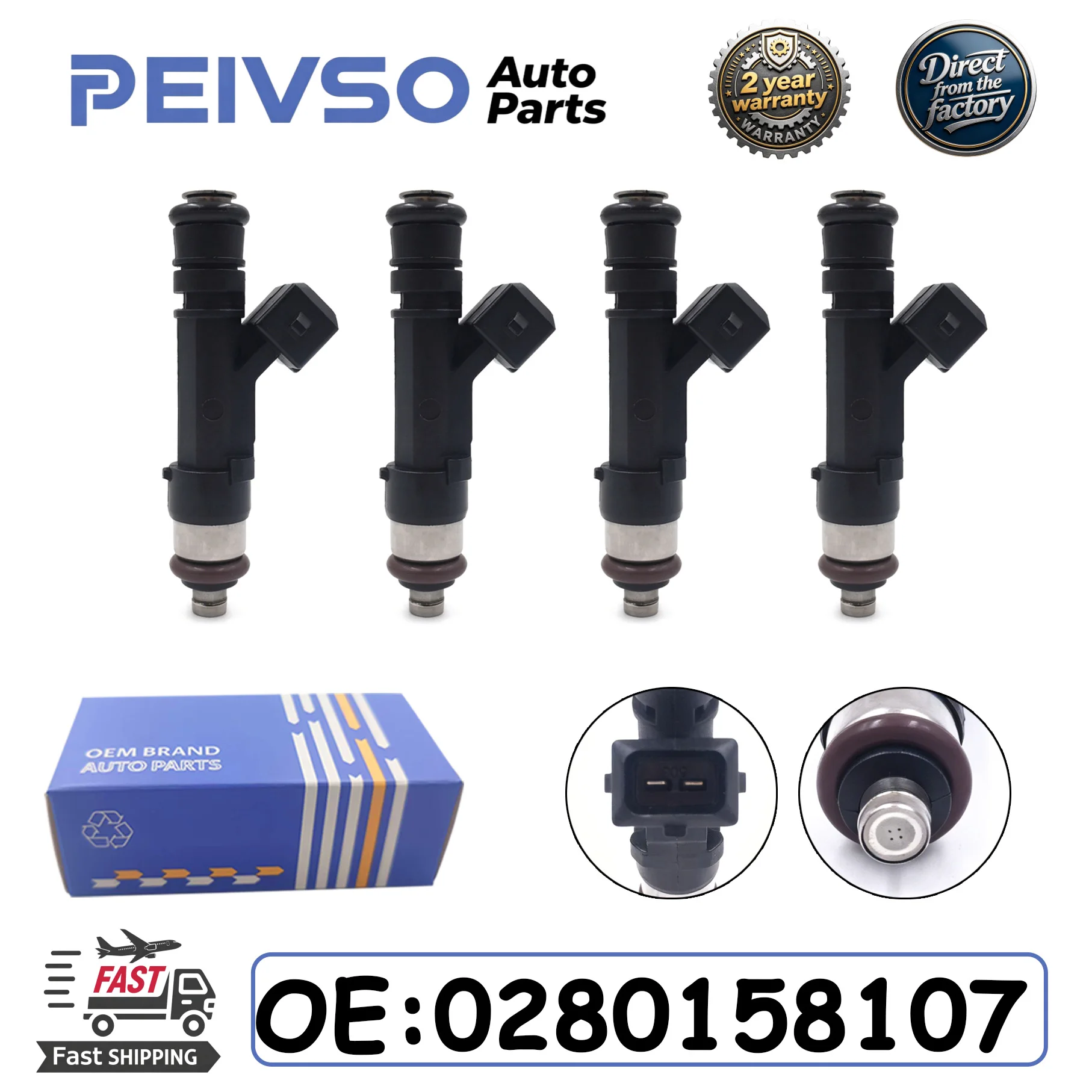PEIVSO 4PCS/20pcs Fuel Injectors 0280158107 0280 158 107 For LADA UAZ 3160 Auto Parts