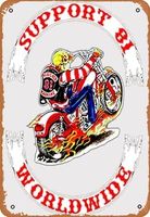 81 Support 15 Support 81 Skull Angels Support Metal Poster Retro Wall Art Decor Tin Sign - -aluminum