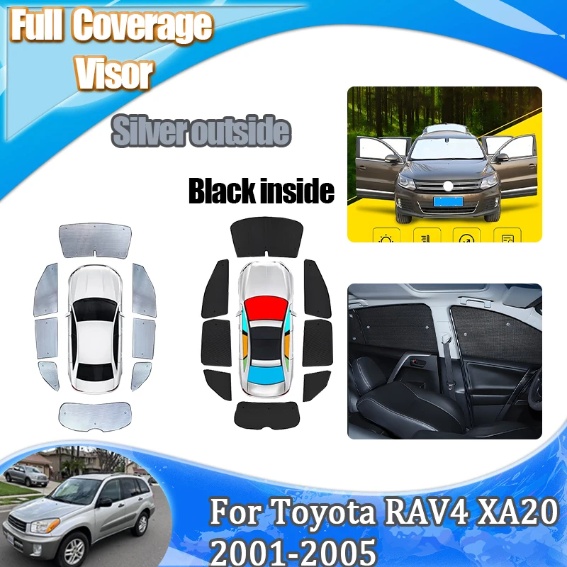 

For Toyota RAV4 XA20 2001 2005 2002 2003 2004 Accessories Sun Visor Blind Sunshades Side Sunshade Heat Block Cover Anti-UV Tools