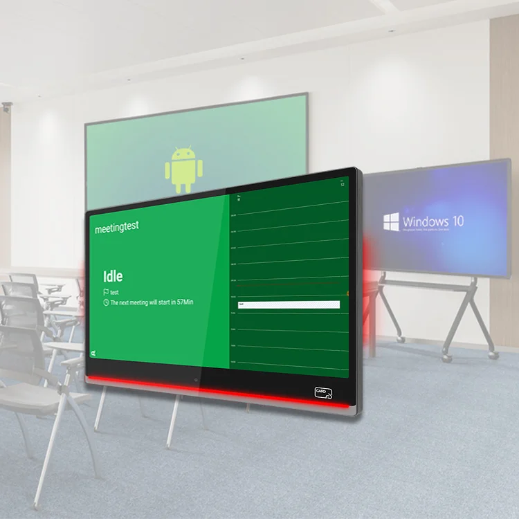 Wall-mounted digital signage and display 15-inch poe meeting room classroom schedule display digital touchscreen