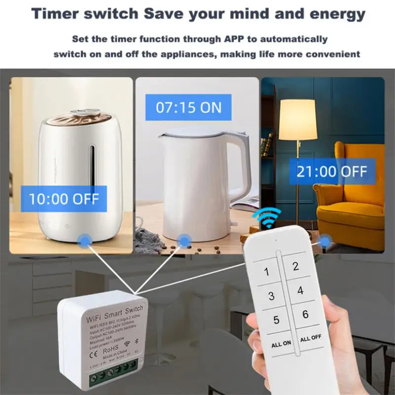 EWeLink Wifi 16A MINI Smart Switch Supporte APP Control Timer Wireless Switches Automation Breaker Works With Alexa Google Home