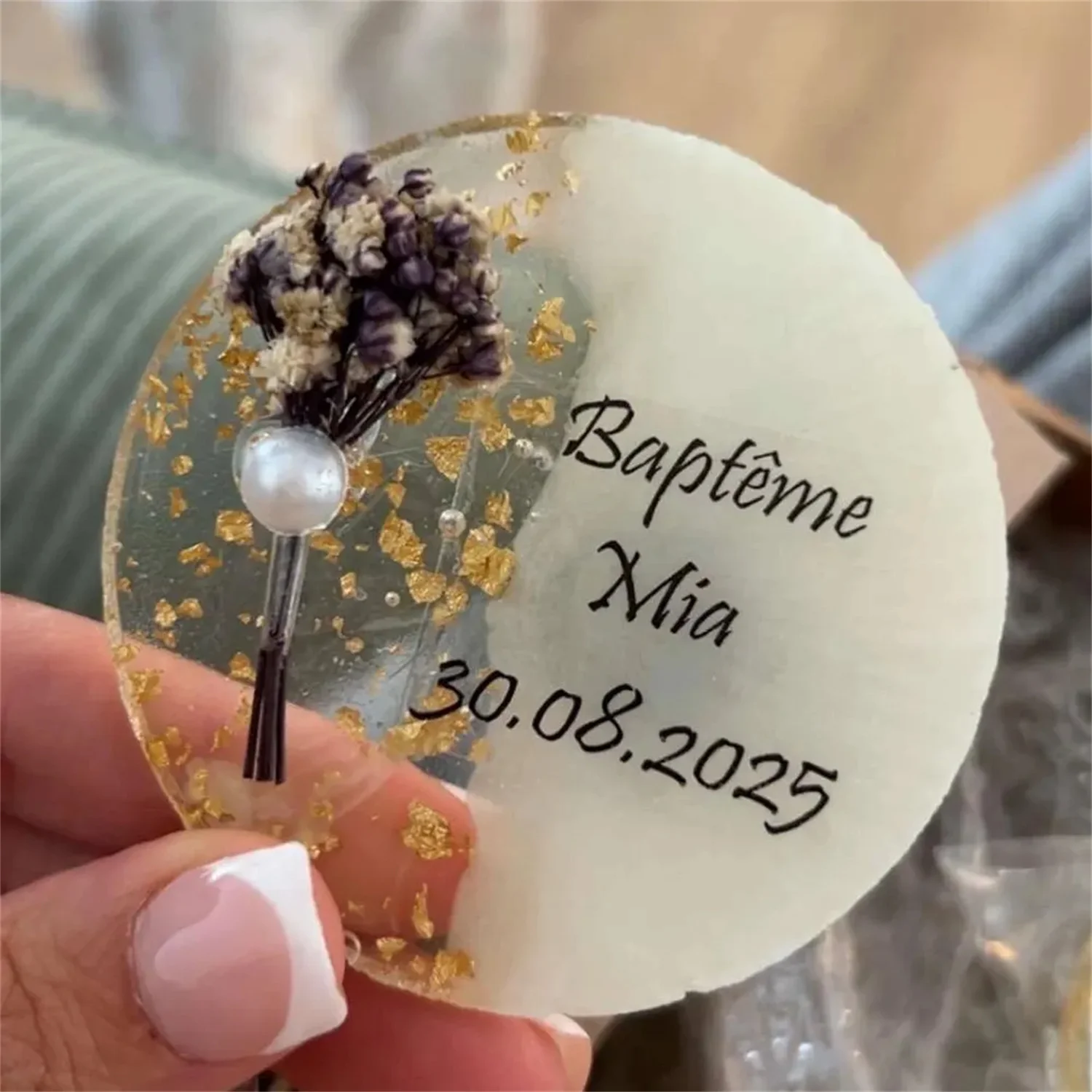 Baptism favors for boy, girl, Christening favors, First communion, Confirmation gift, Dedication, Holy Eucharist favors, Resin F view 5