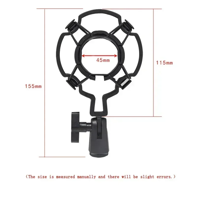 Universal Shock-proof Microphone Mount Plastic Studio Mic Holder Stand Clip For Large Diaphram Condenser Shockproof Mike Bracket