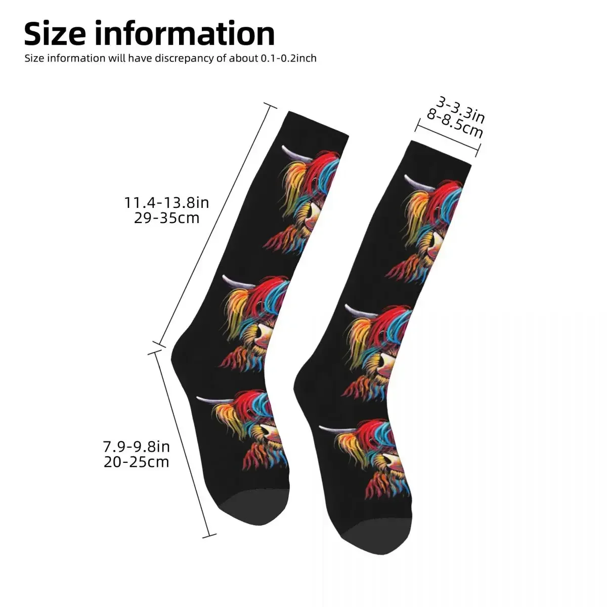 Scottish Highland Cows Socks Harajuku High Quality Stockings All Season Long Socks Accessories for Unisex Gifts