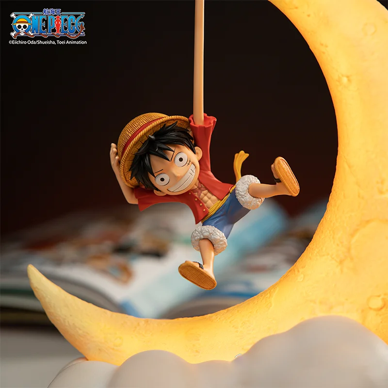 Genuine One Piece Monkey D. Luffy Lamp Cartoon Eye Protection Night Light Joining Gifts Figure Anime