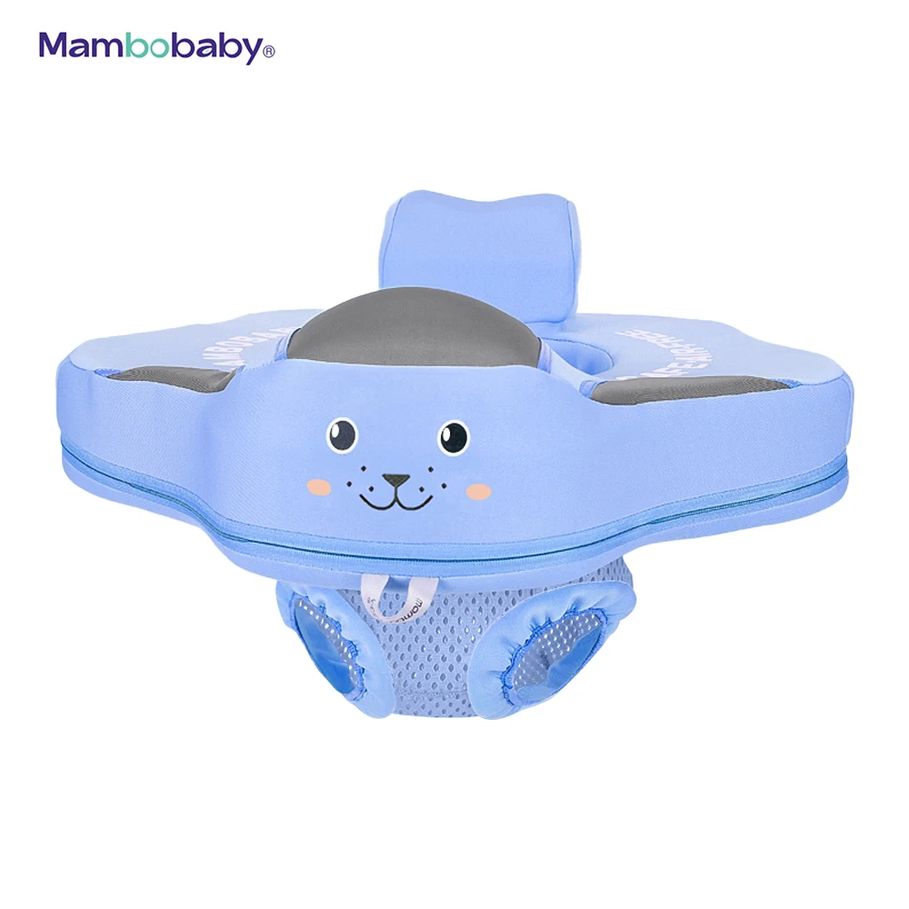 Mambobaby B504 Non-Inflatable Baby Pool Seat Float Summer Swimming Ring with Safety Seat for 4-24 Months Baby