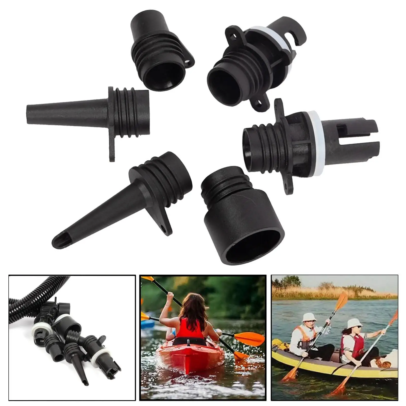 Adaptateur de pompe à buse, Valve d'air multifonction de remplacement, accessoires gonflables de bateau en plastique pour bateau gonflable, Kayak, canoë