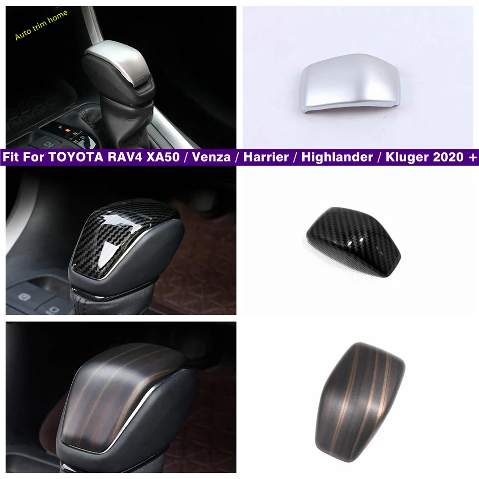 Gear Shift Knob Head Handball Cover Trim For TOYOTA RAV4 XA50 2019 + / Venza & Harrier 2021 + / Highlander & Kluger 2020 - 2023