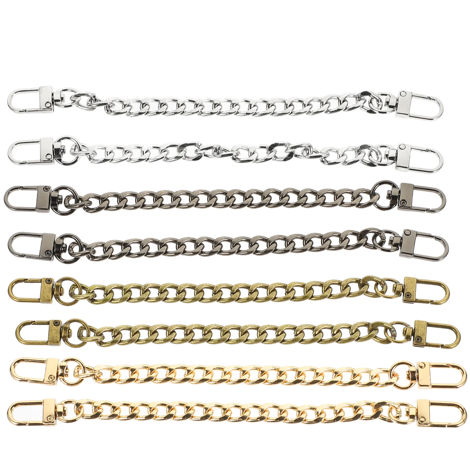 8 قطعة استبدال حقيبة سلسلة معدنية مشبك مسطح حزام لحقيبة اليد محفظة DIY ملحق انفصال سلسلة الكتف حلية