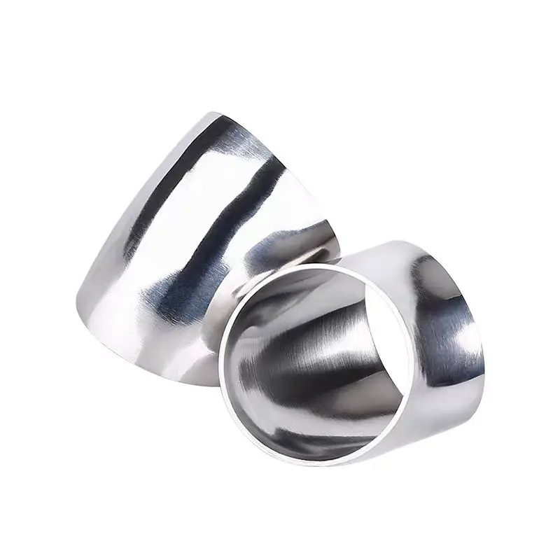 O/D 16/19/25/28/32/34/38/45/51/57/60/63mm 304 Stainless Steel Sanitary Weld 45 Degree Elbow Pipe Fitting