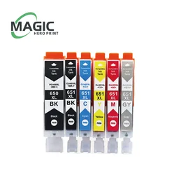NEW PGI 650 CLI 651 Ink Cartridges for Canon Pixma MG6360 MG6460 MG7160 IP7260 iX6860 iP8760 MX726 MX926 Printer PGI650 CLI651