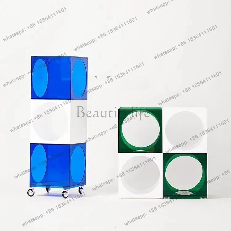 Personalized Creative Side Table Living Room Sofa Movable Square Table Home Wall-Mounted Bookshelf