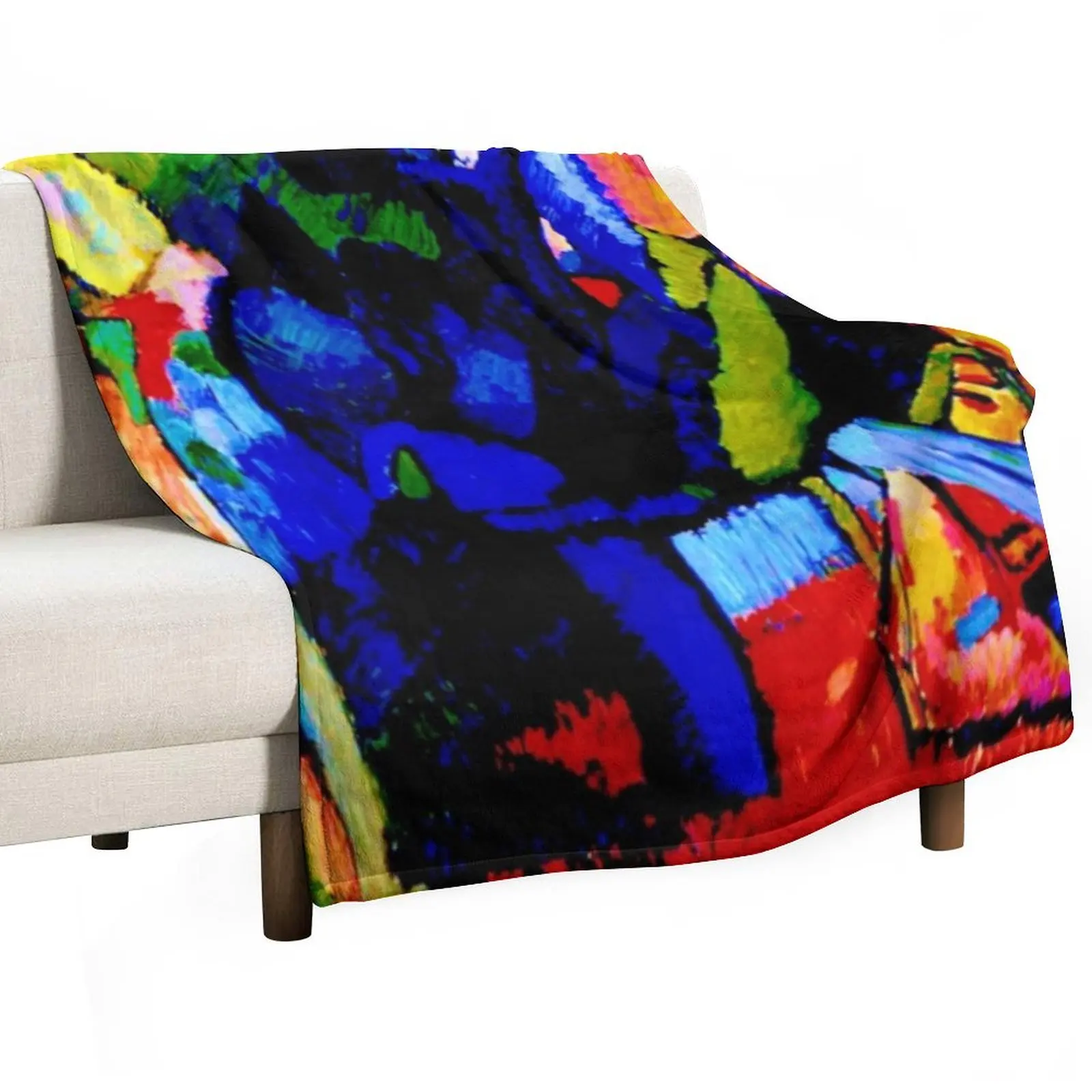 Improvisation 4 Wassily Kandinsky Abstract Art Throw Blanket Luxury Hairys christmas gifts Blankets