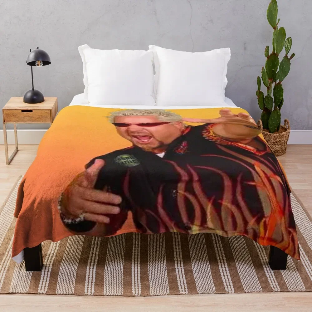 

guy fieri Throw Blanket Bed Fashionable Vintage Beautifuls Cute Plaid Blankets