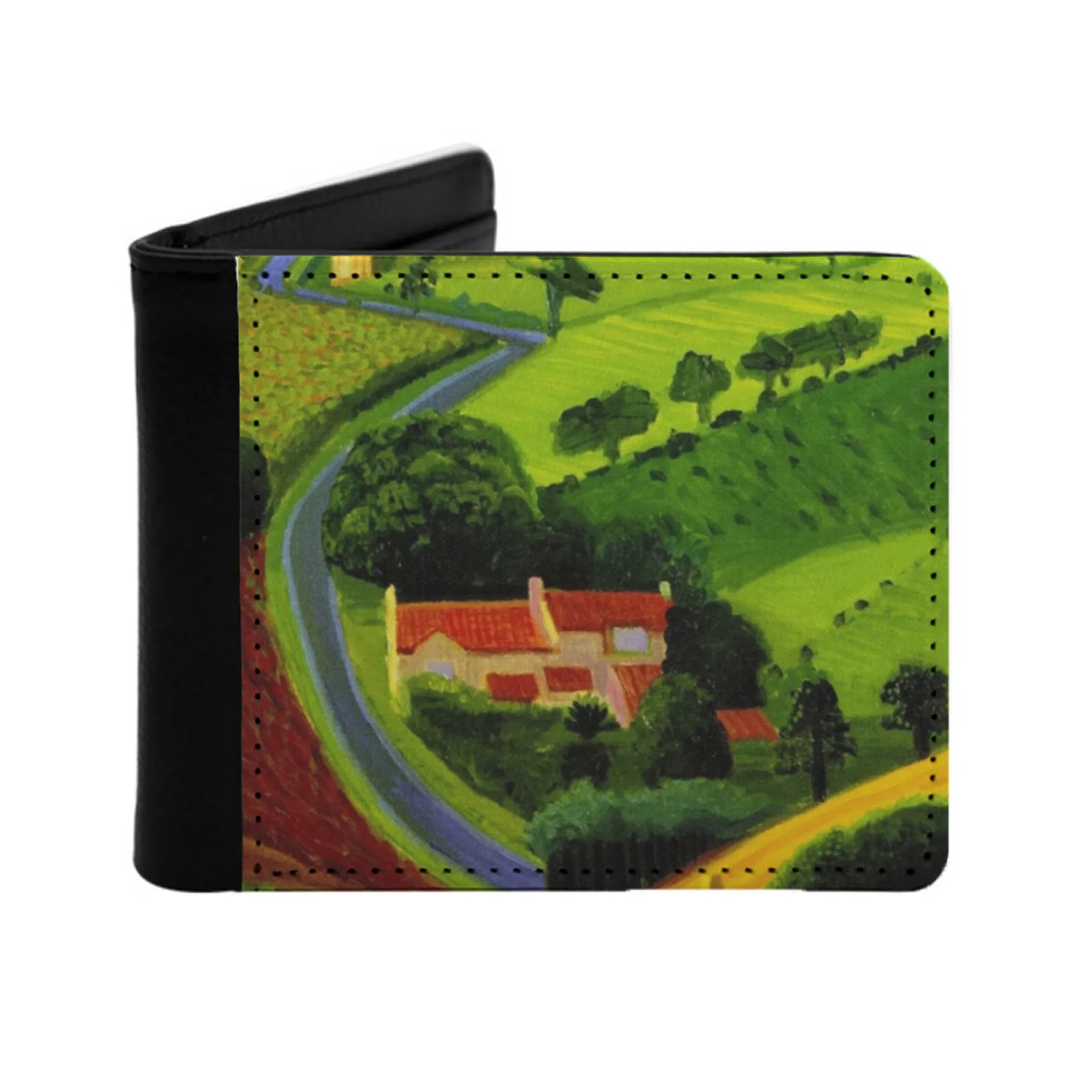

David Hockney Exhibition David Hockney Paintings Leather Men Wallets Credit Card Holder Purse Black Wallet David Hockney