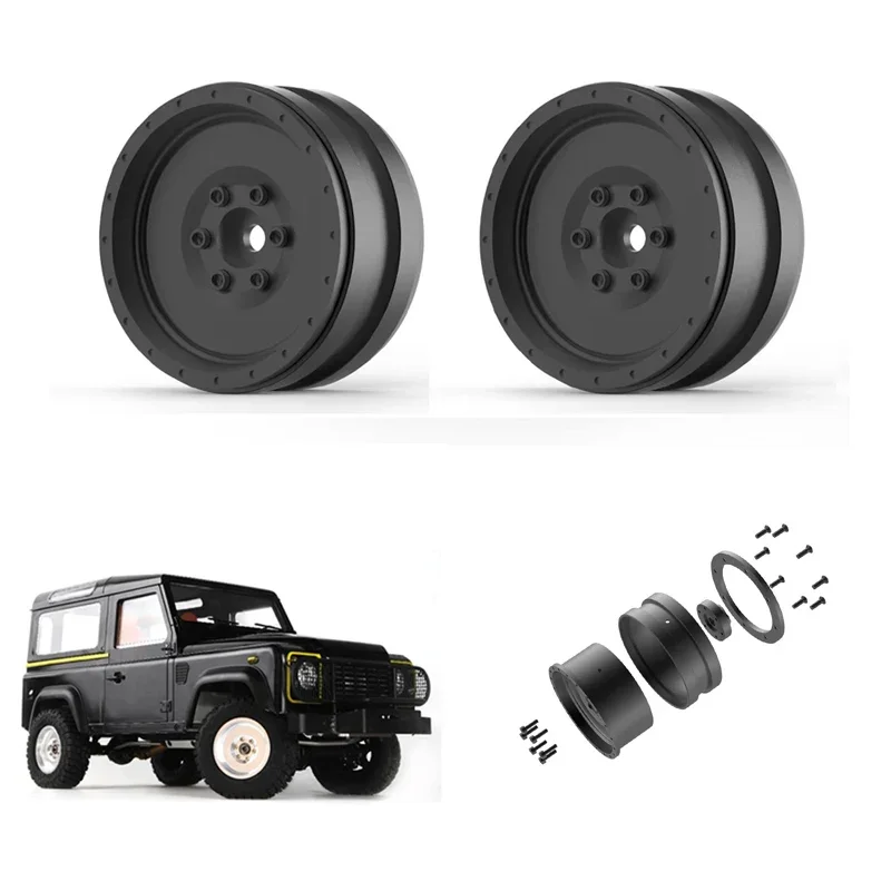 

2pcs 1.9 Inch Metal Climbing Car Simulation Wheel Hub for 1/10 RC Crawler Car Traxxas TRX4 Defender AXIAL SCX10 RC4WD D110 D90