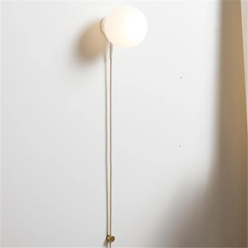 

Nordic Wall Lamp With Plug Modern Led Wall Lamps For Living Room Bedroom Loft Dressing Table Mirror Light E27 Bedside Wall Light