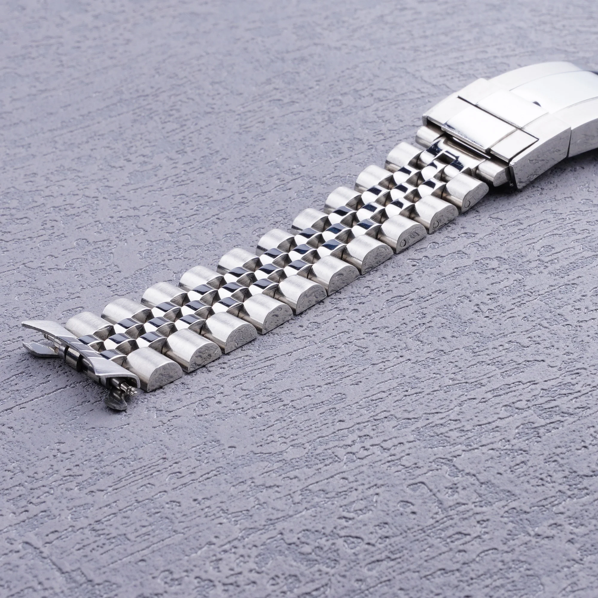 19mm Sliver Hollow Curved End Solid Screw Links Watch Band Jubilee strap For Seiko 5 SNXS73K1 SNXS75 SNXS77 SNXS79K1 SNX79J1