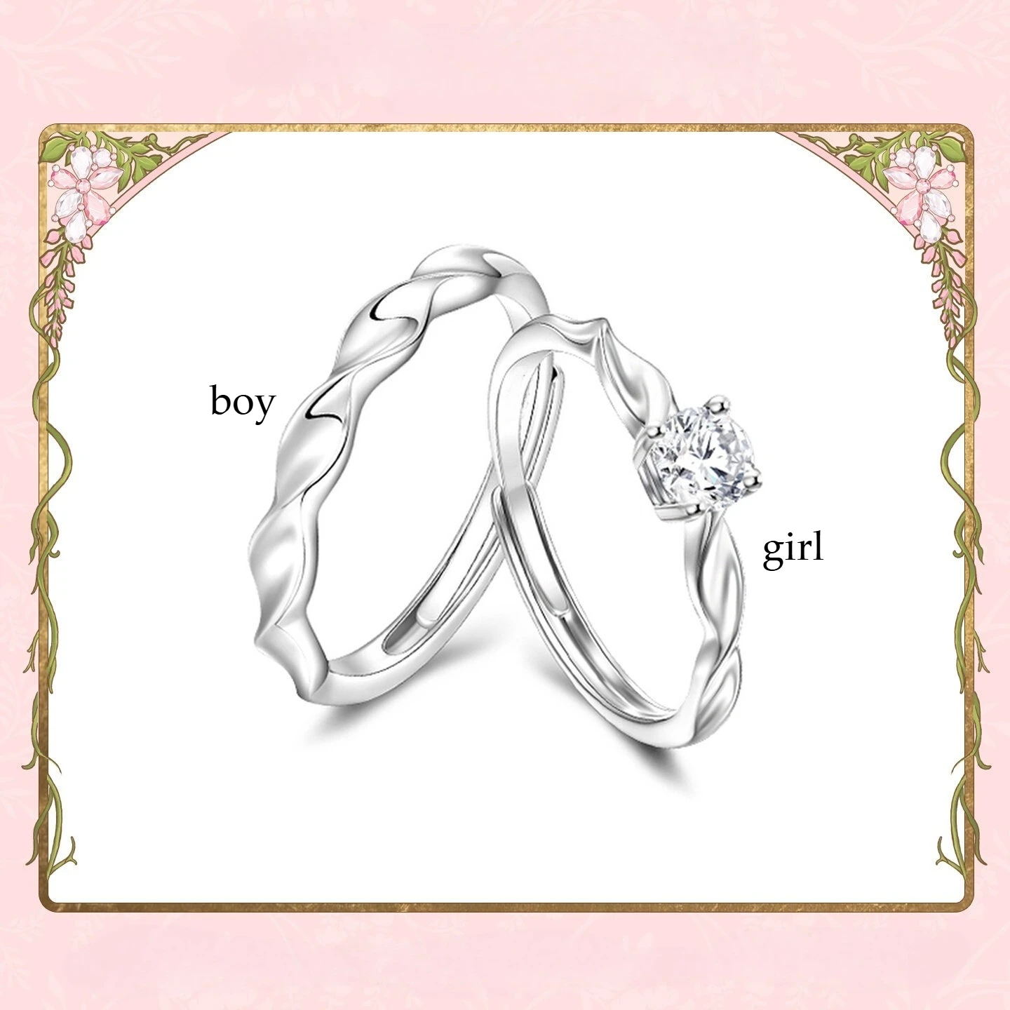 

Светящиеся парные кольца «Галактика» | Парные кольца из серебра 999 пробы с бриллиантами, подарок на День святого Валентина, повседневные украшения