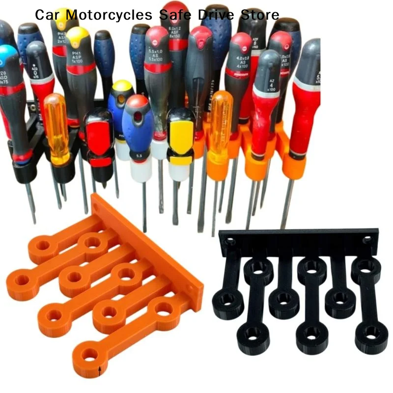 【M】Slots Screwdriver Wall Rack Garage Organizer Easy Mount For Workshop Hand Tool Storage Garage Tool Organization
