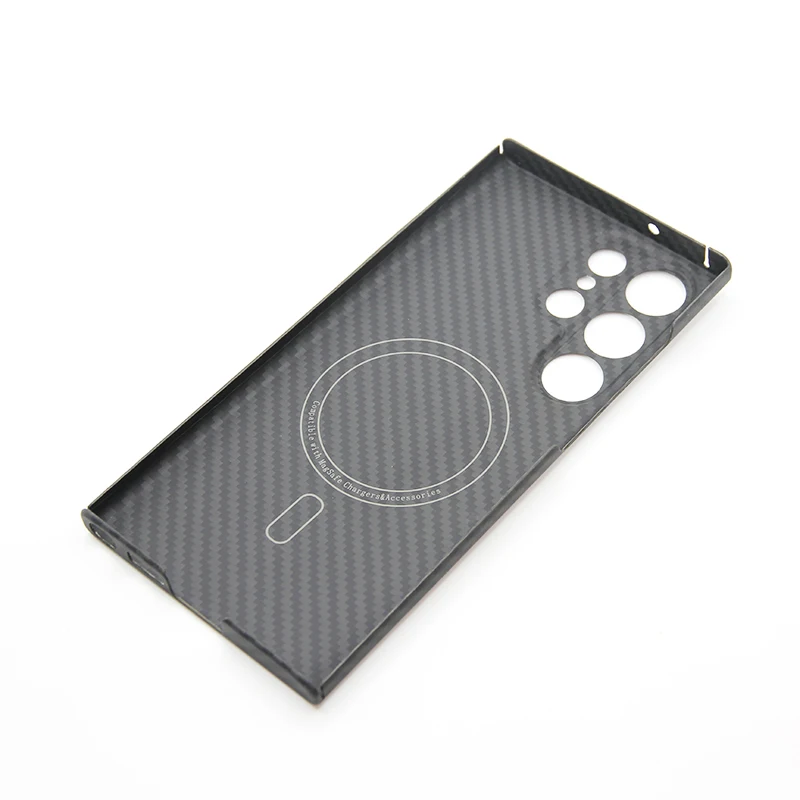 ZXKE True Case for Samsung Galaxy S23Ultra Embedded Iron Sheet Magnetic Car Support Magsafe 600D Aramid fiber Shell