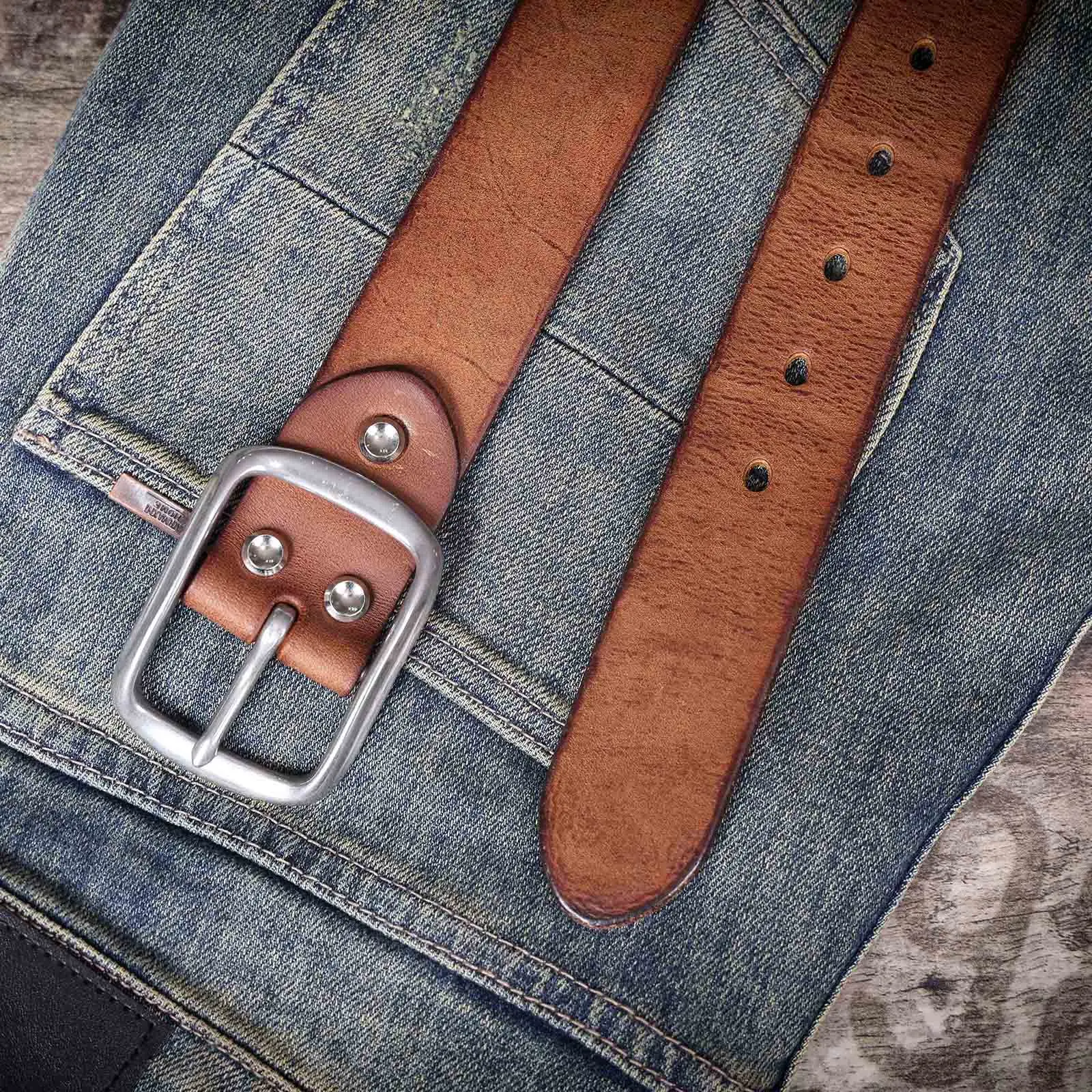 Vintage Echt leder Herren Rindsleder Gürtel Edelstahl Schnalle italienisches verdicktes Leder mit Geschenk box, ideale Wahl für Geschenk – Detail 25