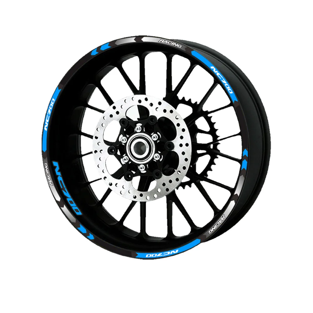 Hot Motorcycle For HONDA NC700 NC 700 decal Outer wheel rim stickers tire film border reflective decals tire decoration