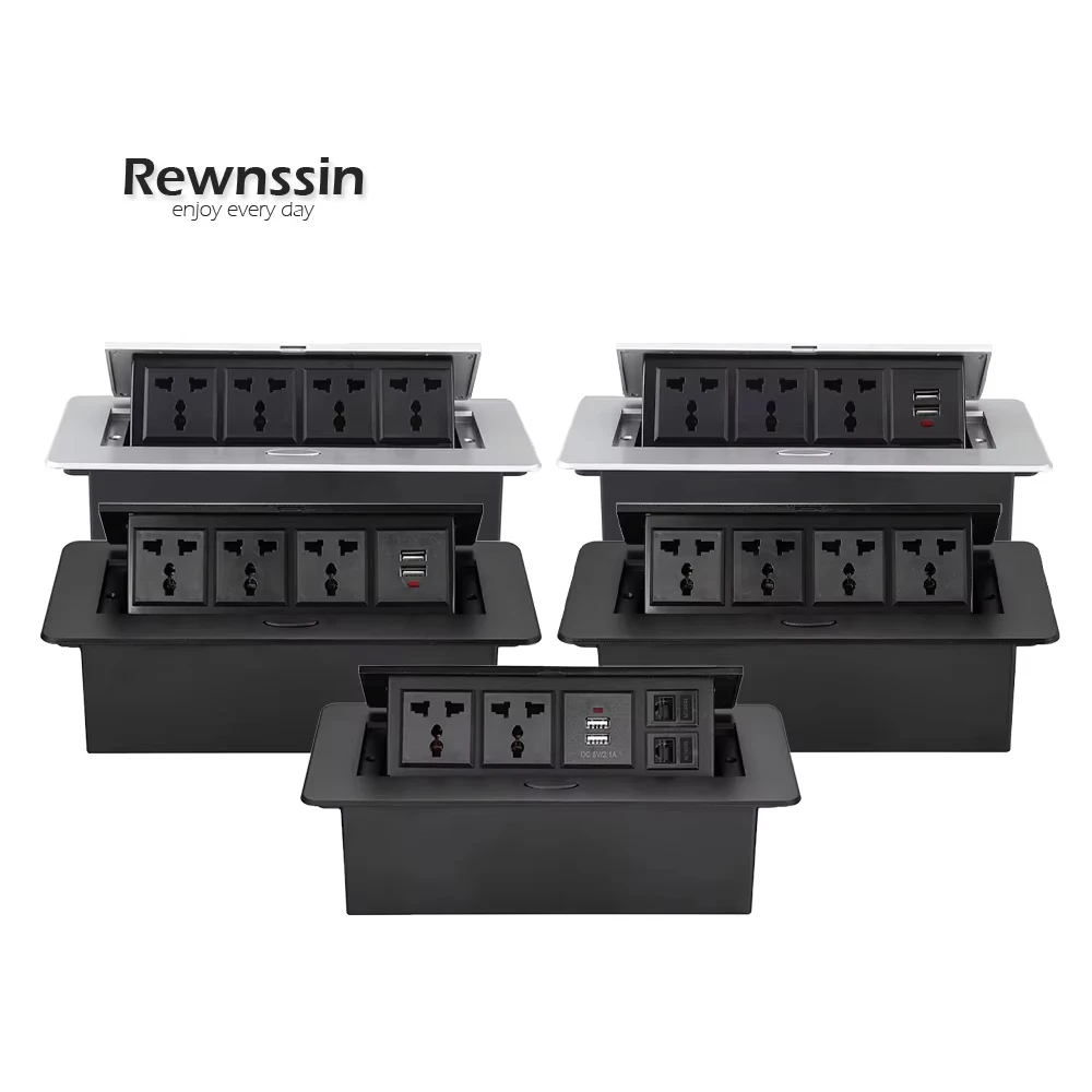 

Скрытая выдвижная розетка 13А для Таиланда и Сингапура, 250В, со встроенным USB, настольная розетка для дома