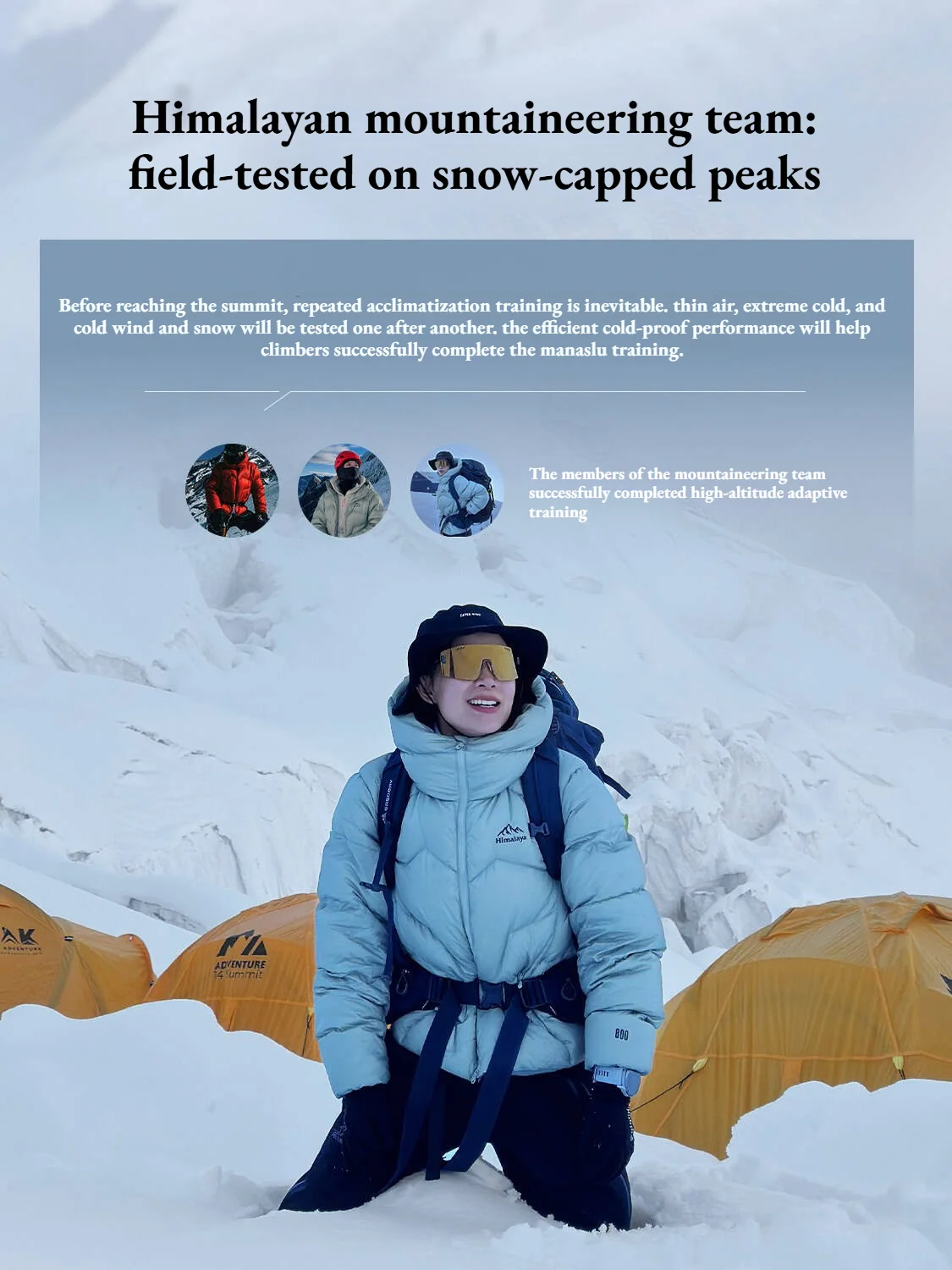 Golden Camel Himalaya Winter Down Jackets Men 800FP Warm Windproof Windproof Goose Down Jacket 5500M High Altitude Climbing Coat - view 6