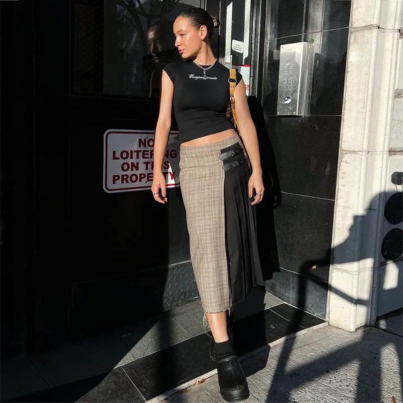 Crop Tops mit Buchstabenaufdruck für Damen, schwarze T-Shirts, kurze Ärmel, grafisches T-Shirt, Y2k-Streetwear