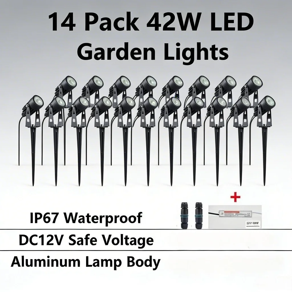 

Светодиодный садовый подземный светильник DC12V со встроенным трансформатором, предварительно подключенной водонепроницаемой проводкой 1 м, встраиваемый точечный светильник IP67